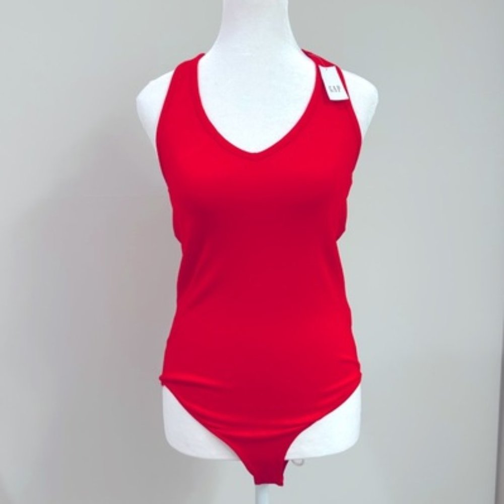 GAP Modern Racerback Tomato Red Bodysuit- NWT